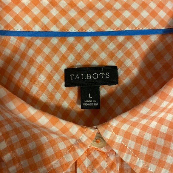 Talbots Pink Gingham Blouse - Picture 4 of 7